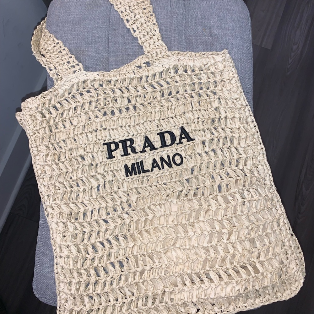 Prada Raffia Tote